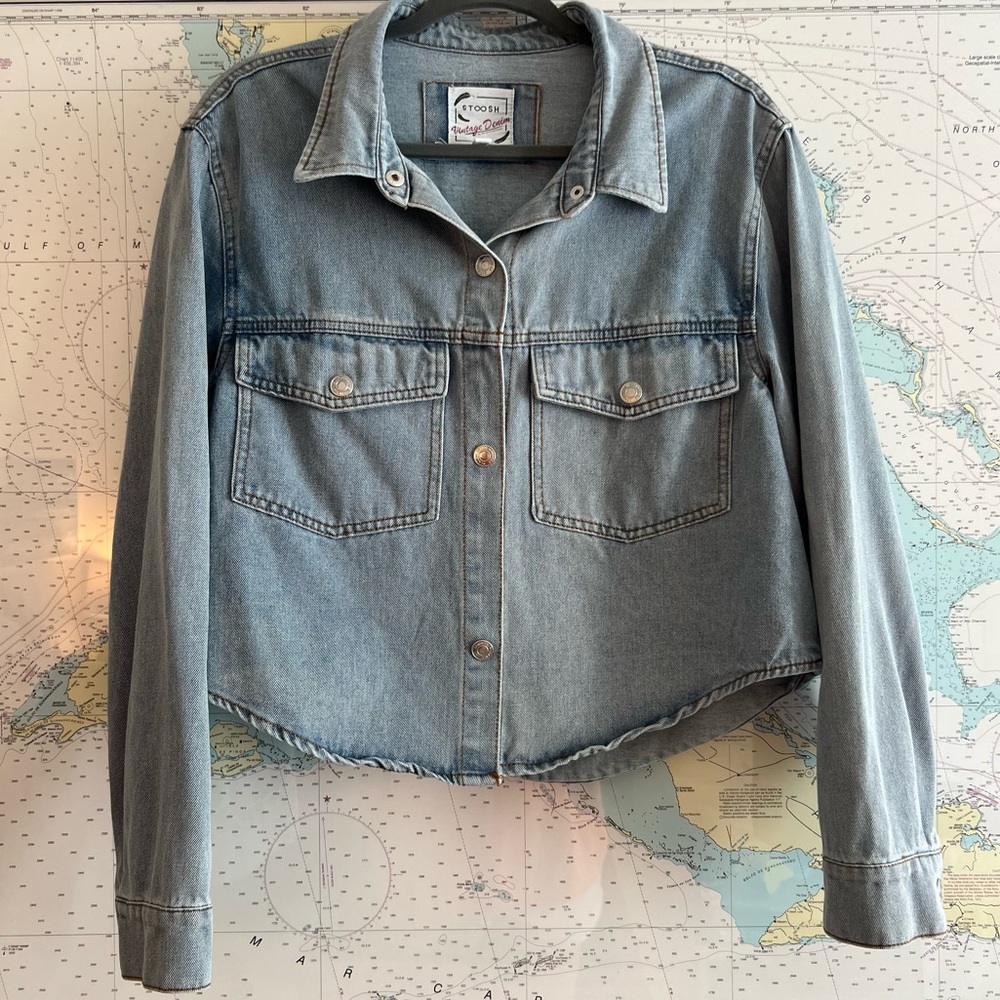 Stoosh cropped denim jacket. Never worn.